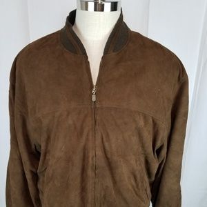 Arpel Men's Swede Leather Jacket Brown XL
